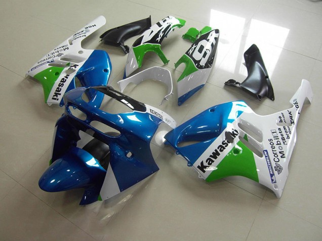 1994-1997 Light Blue White Kawasaki Ninja ZX9R Motorcycle Fairings & Bodywork