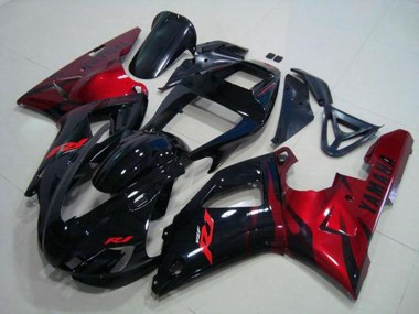 1998-1999 Black Red Yamaha YZF R1 Motorcycle Fairings