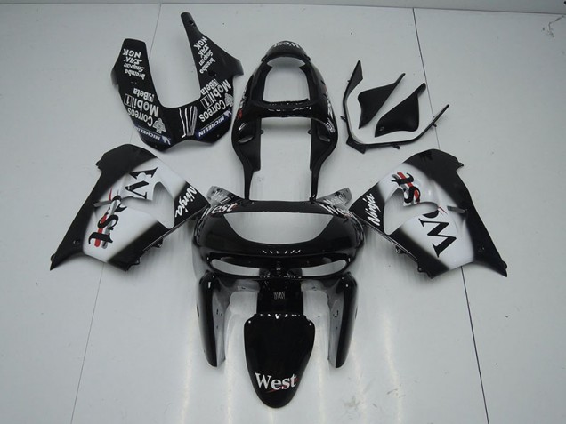 1998-1999 Black West Kawasaki Ninja ZX9R Black West Kawasaki Ninja ZX9R Motorcycle Fairings