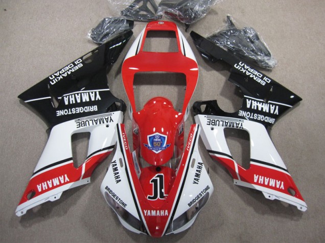 1998-1999 Red White Black 50 Yamaha YZF R1 Motorcycle Fairings