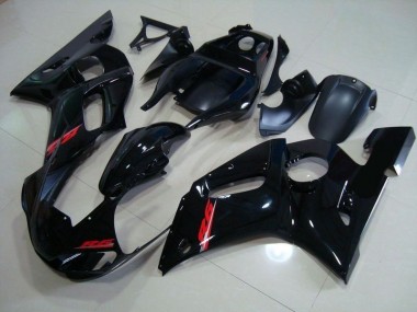 1998-2002 Glossy Black Red Decals Yamaha YZF R6 Motorcycle Fairings