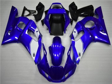 1998-2002 White Blue Yamaha YZF R6 Fairing Kit & Bodywork