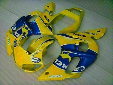 1998-2002 Yellow Blue Yamaha YZF R6 Motorcycle Fairings