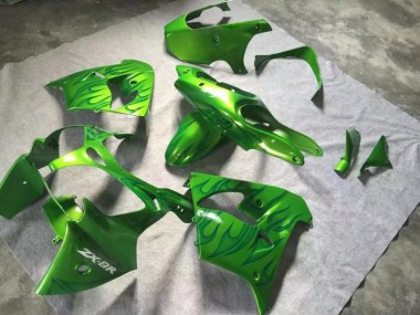 2000-2001 Green Green Flame Kawasaki Ninja ZX9R Motorcycle Fairings & Bodywork