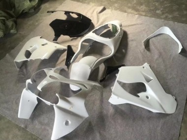 2000-2001 Pure White Glossy Black Kawasaki Ninja ZX9R Motorcycle Fairings & Bodywork