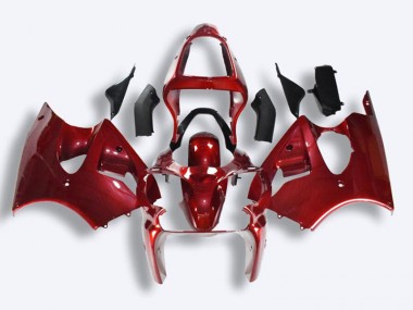 2000-2002 Red Kawasaki Ninja ZX6R Injection Fairing Kit