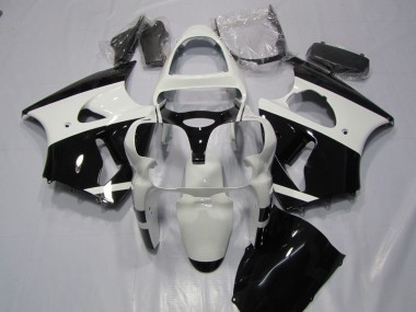 2000-2002 White Black Kawasaki Ninja ZX6R Motorcycle Fairings