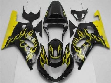 2001-2003 Black Suzuki GSXR 600/750 Motorcycle Fairings