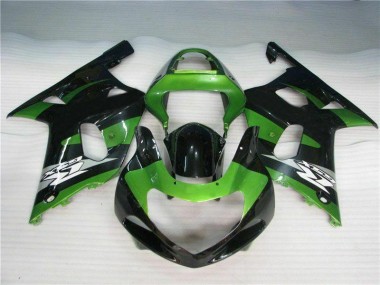 2001-2003 Green Black Suzuki GSXR 600/750 Motorcycle Fairings