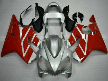 2001-2003 Red Silver Honda CBR600 F4i Motorcycle Fairings