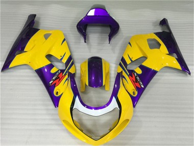 2001-2003 Yellow Suzuki GSXR 600/750 Motorcycle Fairings