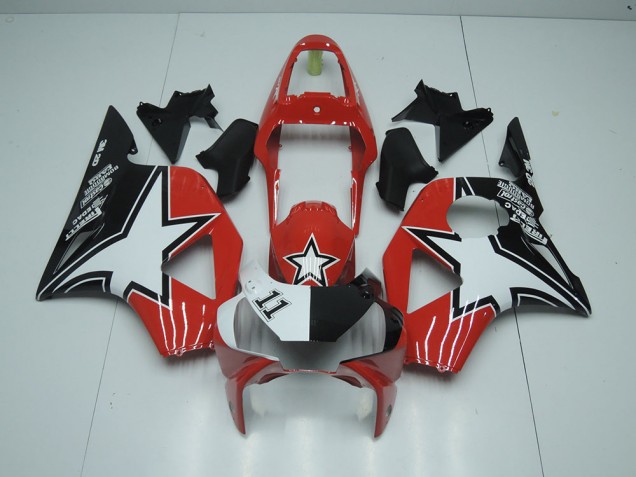 2002-2003 Black Red Star Honda CBR900RR 954 Motorcycle Fairings