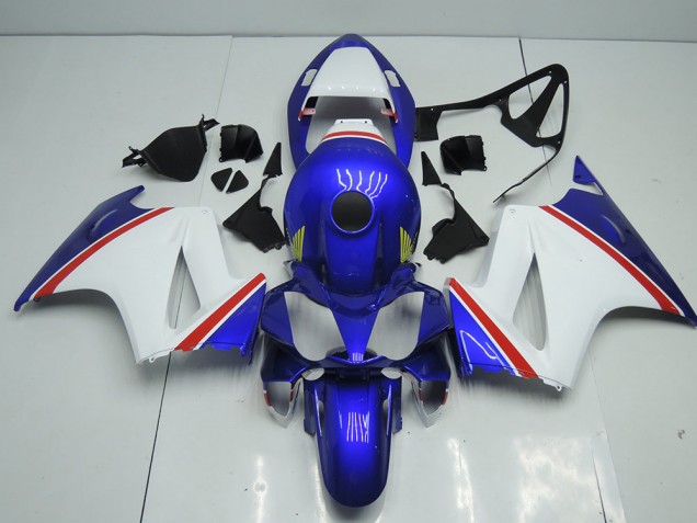 2002-2013 Blue and White Honda VFR800 Motorcycle Fairings