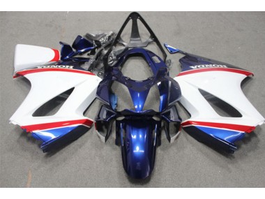 2002-2013 Blue White Honda VFR800 Motorcycle Fairings