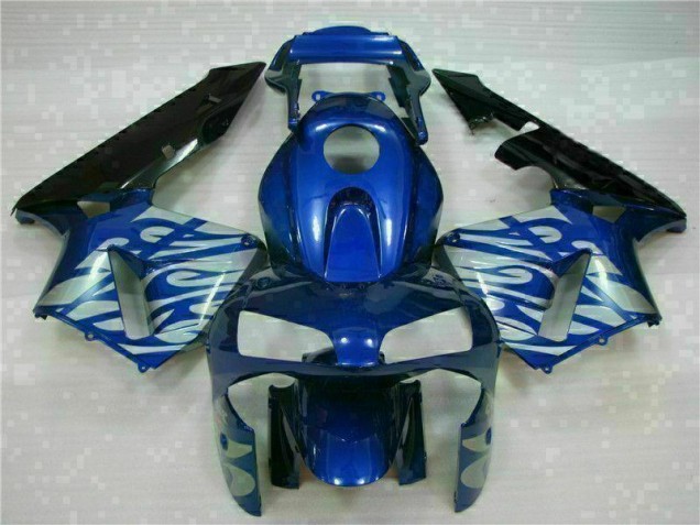 2003-2004 Blue with Silver Flame Honda CBR600RR Motorcycle Fairings