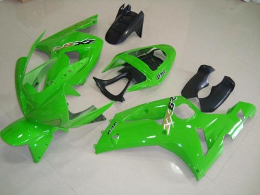 2003-2004 Green Kawasaki Ninja ZX6R Injection Fairing Kit