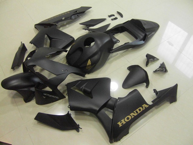 2003-2004 Matte Black Gold Honda CBR600RR Motorcycle Fairings