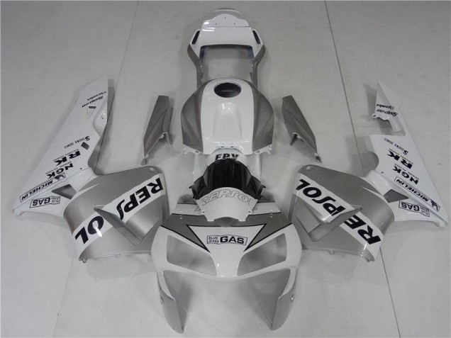 2003-2004 Silve White Black Honda CBR600RR Motorcycle Fairings