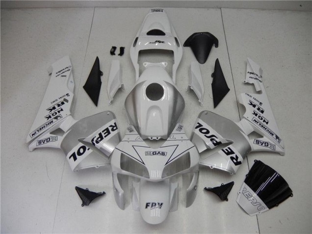 2003-2004 Silver White Black Honda CBR600RR Motorcycle Fairings