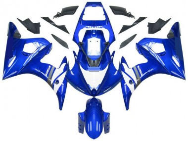 2003-2005 Blue White Yamaha YZF R6 Fairing Kit