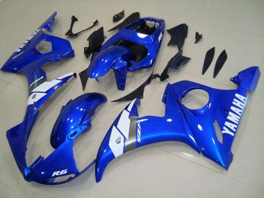 2003-2005 Blue Yamaha YZF R6 Motorcycle Fairings