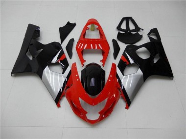 2004-2005 Red Black Suzuki GSXR 600/750 Motorcycle Fairings