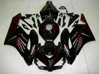 2004-2005 Red Flame Black Honda CBR1000RR Motorcycle Fairings