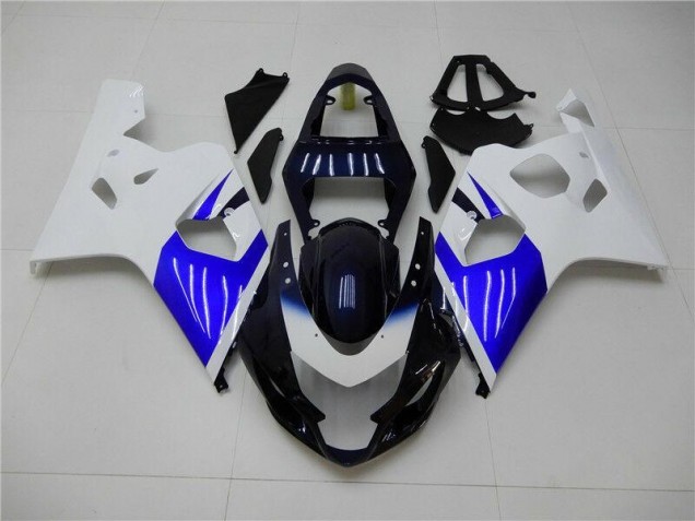 2004-2005 White Blue Suzuki GSXR 600/750 Motorcycle Fairings