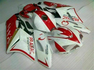 2004-2005 White Red Honda CBR1000RR Full Fairing Kit