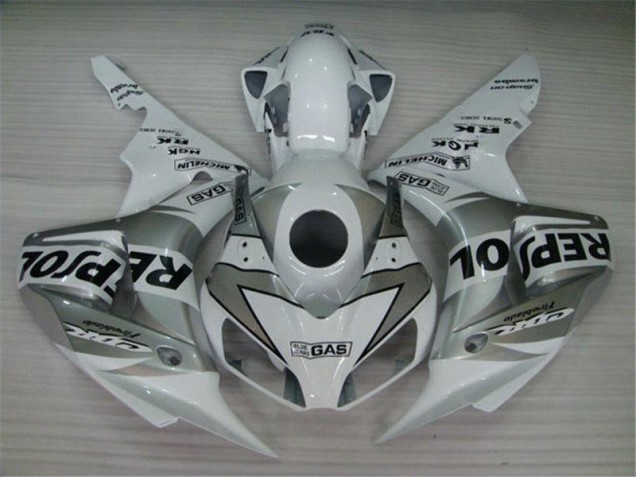 2004-2005 White Silver Black Honda CBR1000RR Motorcycle Fairings