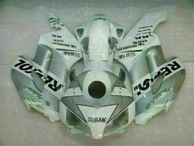 2004-2005 White Silver Honda CBR1000RR Motorcycle Fairings