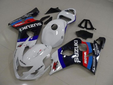 2004-2005 Wite Blue Motul Suzuki GSXR750 Motorcycle Fairings & Bodywork