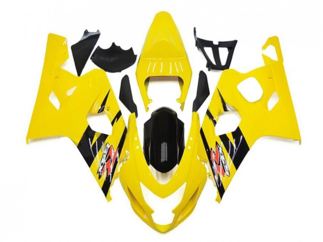 2004-2005 Yellow Black Suzuki GSXR 600/750 Motorcycle Fairings