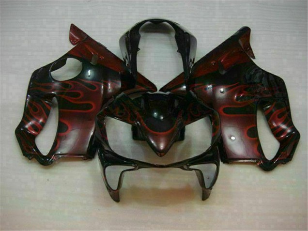 2004-2007 Red Flame Honda CBR600 F4i Motorcycle Fairings