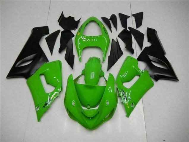 2005-2006 Green Kawasaki Ninja ZX6R Full Fairing Kit