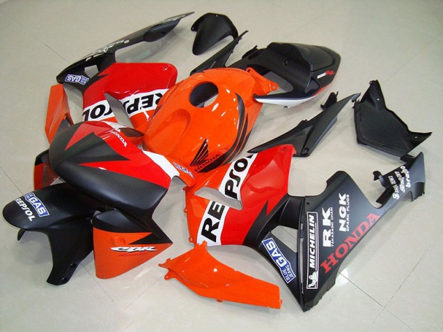 2005-2006 Matte Black Repsol Race Honda CBR600RR Motorcycle Fairings