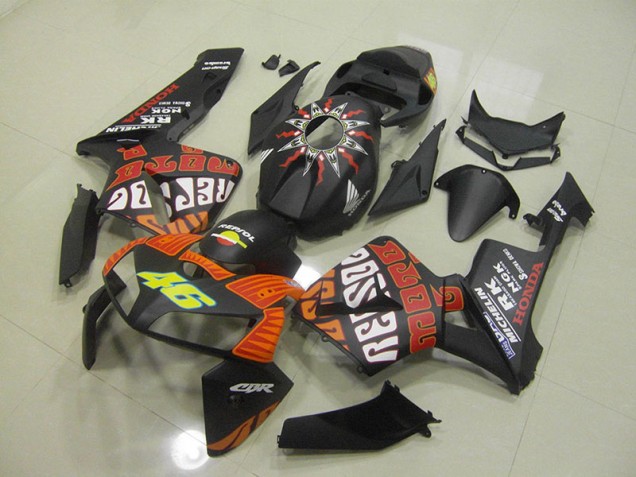 2005-2006 Matte Black Rossi Honda CBR600RR Motorcycle Fairings