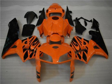 2005-2006 Orange Black Honda CBR600RR Abs Fairing Kit