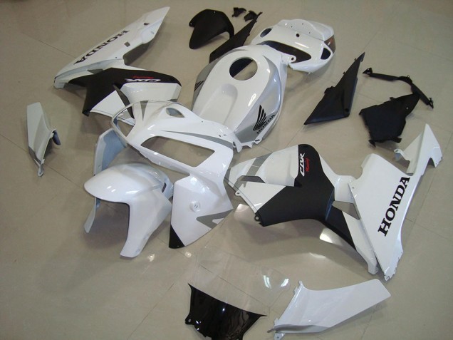 2005-2006 Pearl White Matte Black Honda CBR600RR Motorcycle Fairings