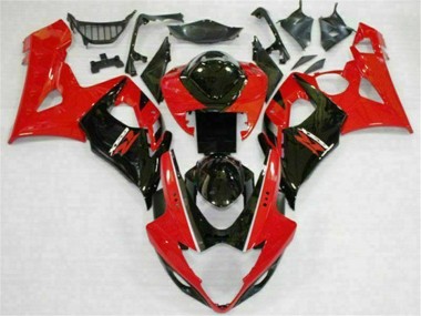 2005-2006 Red Black Suzuki GSXR 1000 Full Fairing Kit