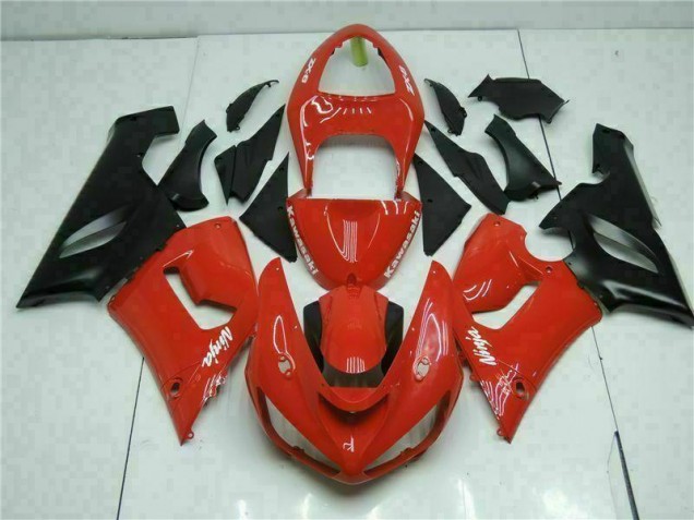 2005-2006 Red Kawasaki Ninja ZX6R Motorcycle Fairings