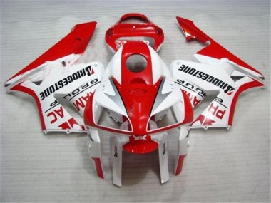 2005-2006 Red White Honda CBR600RR Full Fairing Kit