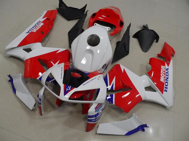 2005-2006 Red White Honda CBR600RR Plastics Motorcycle Fairings