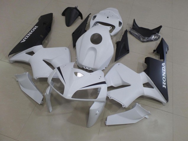 2005-2006 White Black Honda CBR600RR Plastics Motorcycle Fairings