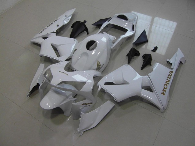 2005-2006 White Honda CBR600RR Motorcycle Fairings