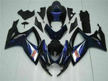 2006-2007 Black Blue Suzuki GSXR 600/750 Abs Fairing Kits