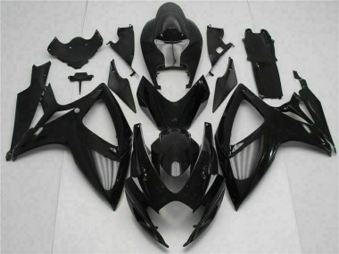 2006-2007 Black Suzuki GSXR 600/750 Abs Fairing Kits