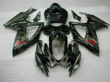 2006-2007 Black Suzuki GSXR 600/750 Full Fairing Kits