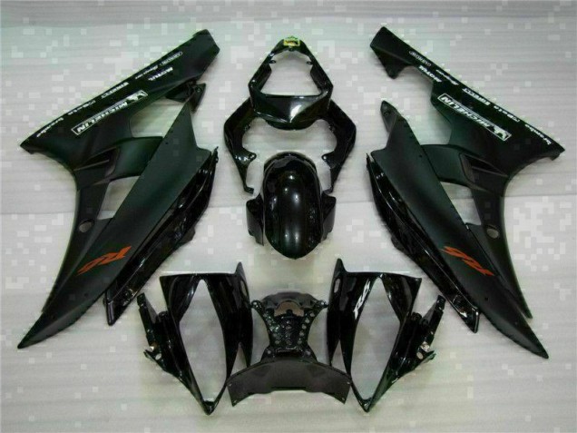 2006-2007 Black Yamaha YZF R6 Full Fairing Kit