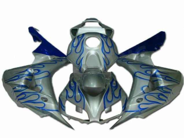 2006-2007 Blue Flame Silver Honda CBR1000RR Motorcycle Fairings